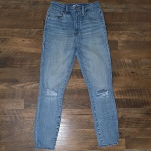 Good American Medium Blue Ripped Skinny Jeans